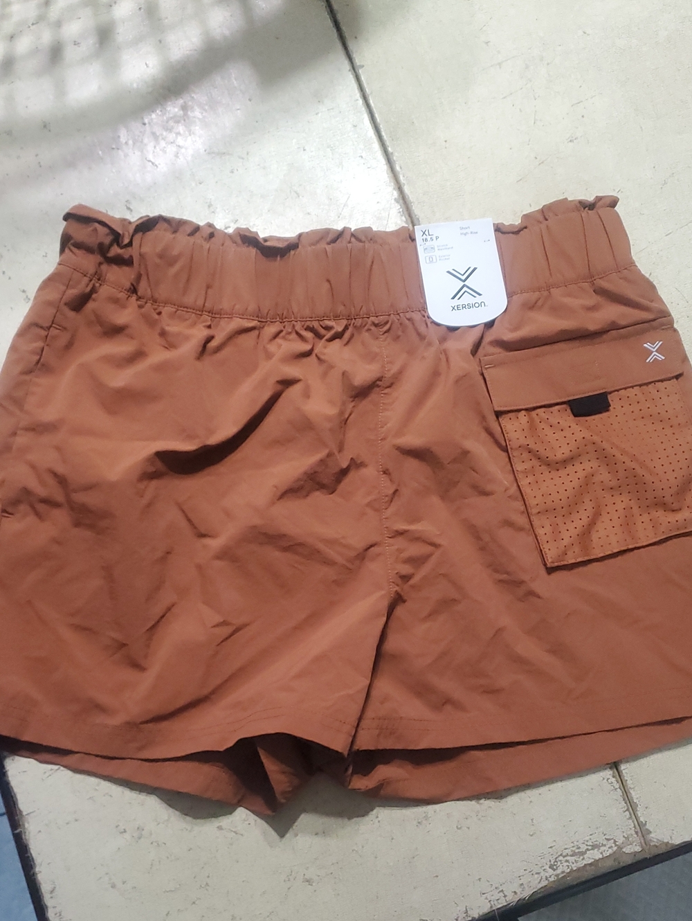 Xersion Kids XL 18.5 Rust Orange Elastic Waist Shorts